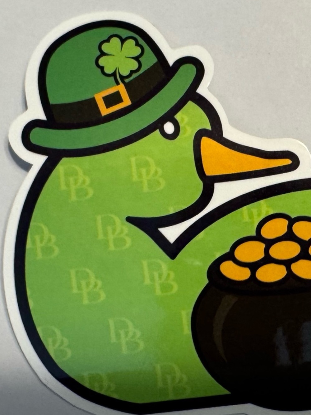 Dooney & Bourke 2023 Green St Patricks Duck Promo Sticker-Collectible W/Box - Picture 5 of 7